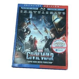Captain America Civil War Blu Ray 3D + Blu Ray Collectors Edition 2016 Marvel